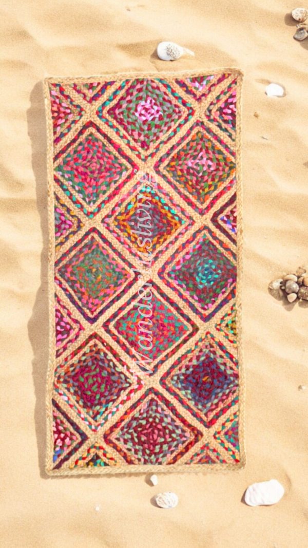 Multi border jute set of 4