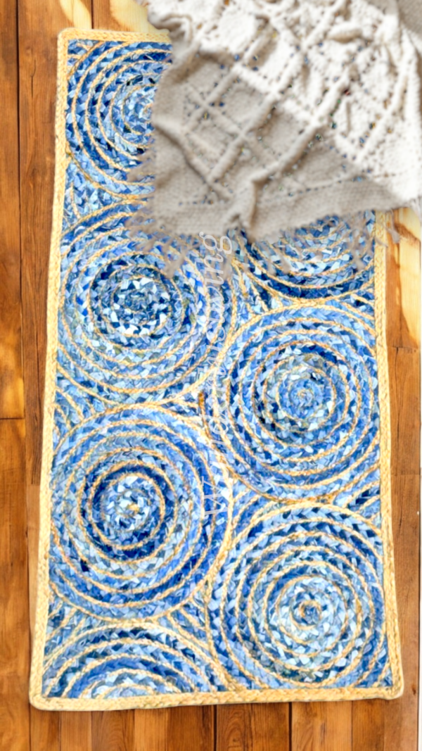 Denim Jute Diamond pattern