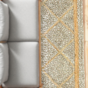Grey Jute Diamond pattern