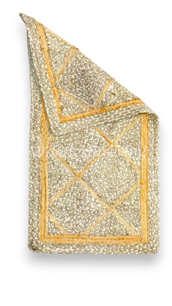 Grey Jute Diamond pattern - Image 2